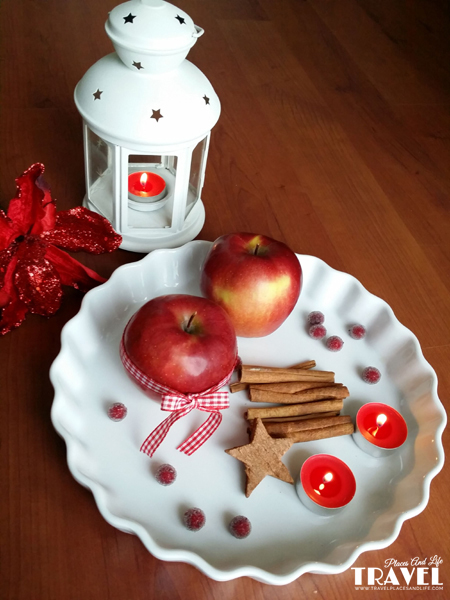 Vánoční dekorace z jablek