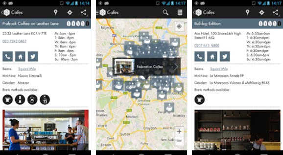Londýn - Aplikace London´s Best Coffee
