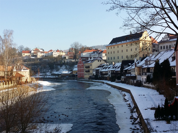 Výhled na řeku Český Krumlov